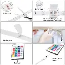 16 Color LED Strip Light, Remote Crontrole, Stiker Type (16 feet) 2.webp