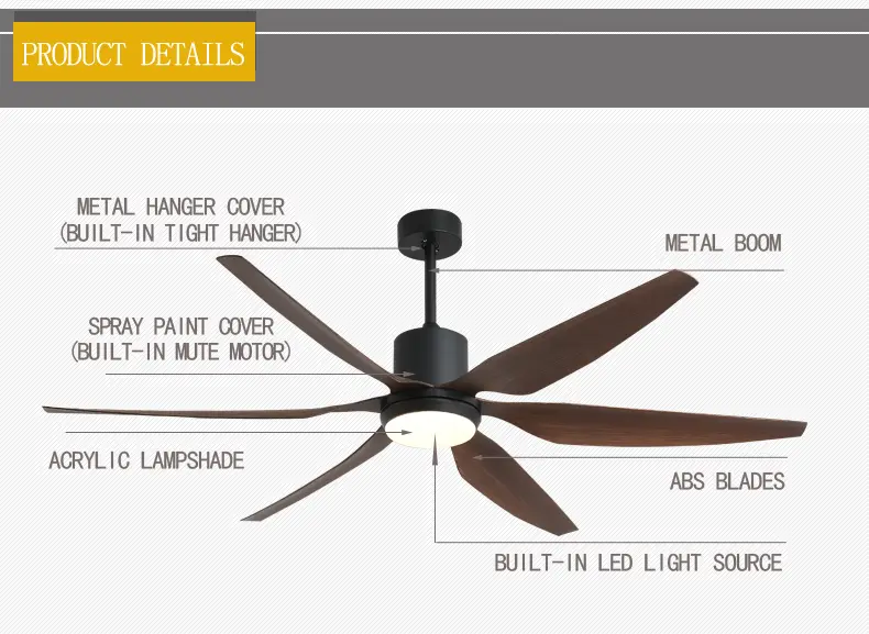 Aviator Ceiling Fan 72 With LED Light And Remote (6 Blade) 1 year Warranty 1.webp