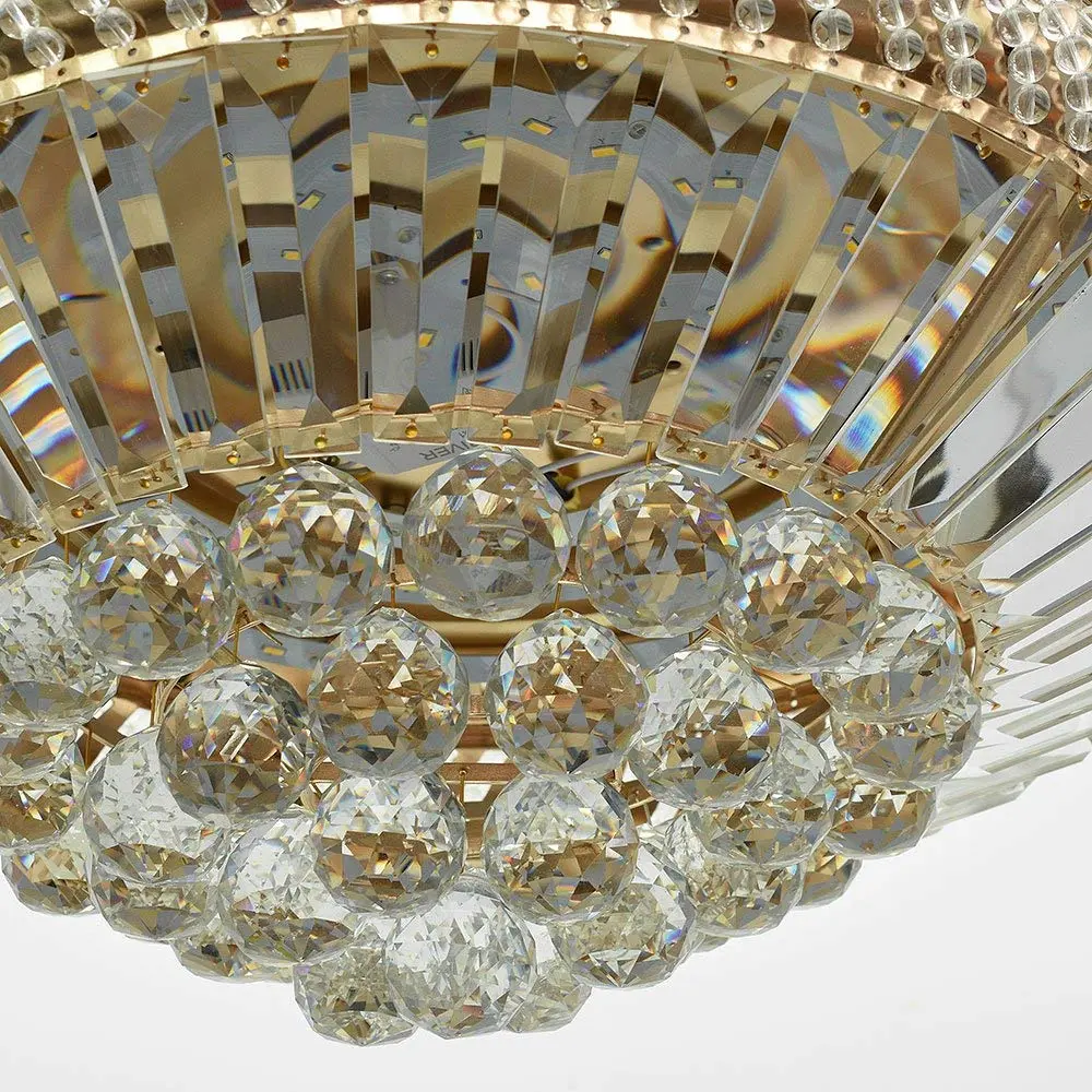 Exclusiv Crystal Chandelier Retractable Blade Ceiling Fan with Light 6.webp