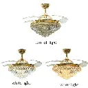 Exclusiv Crystal Chandelier Retractable Blade Ceiling Fan with Light 2.webp
