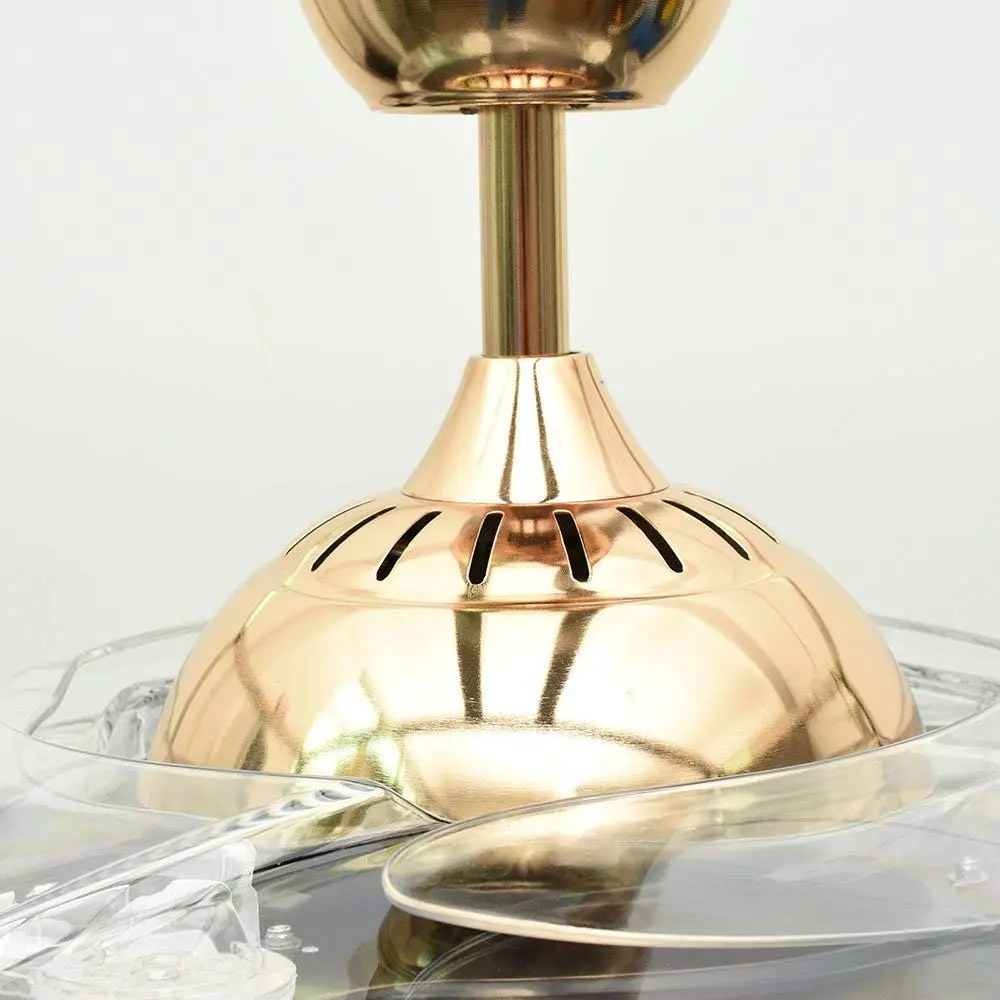 Exclusiv Crystal Chandelier Retractable Blade Ceiling Fan with Light 7.webp