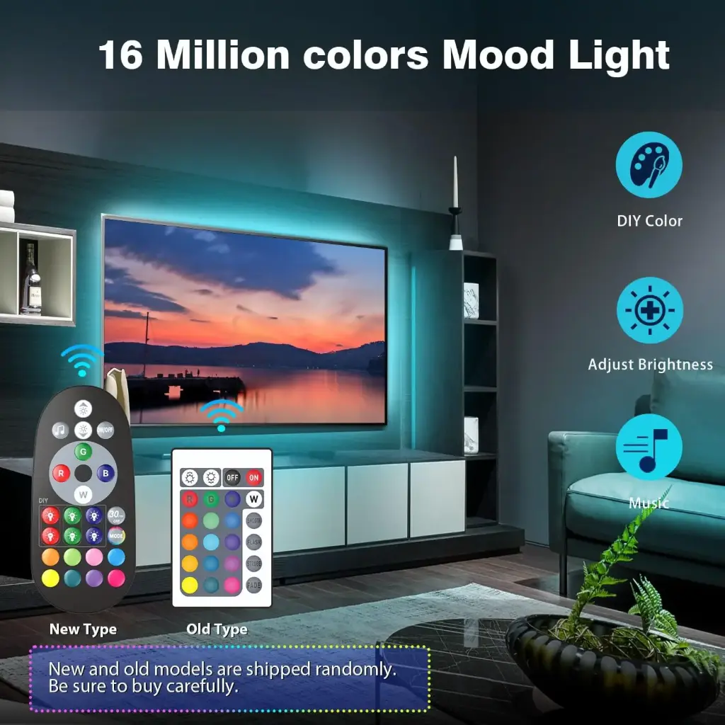 USB Mood Light for TV & Room ( App, Remote, Music ) B.webp