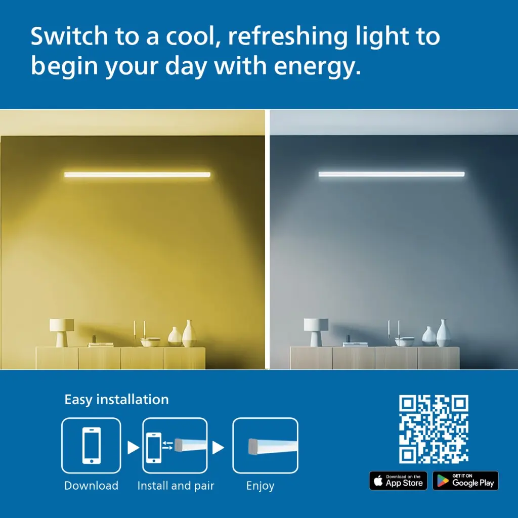 Philips Smart Wi-Fi Batten 24w 2600lm (WhiteTun) 4.webp