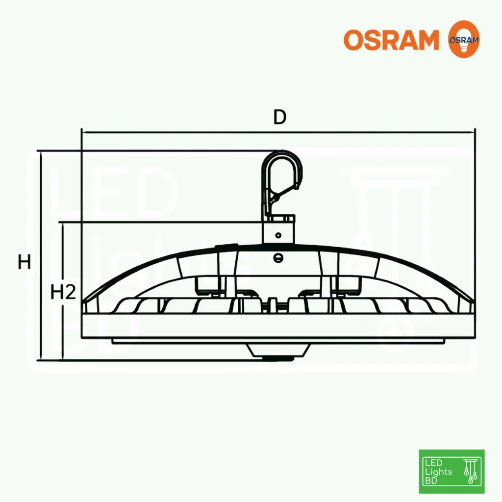 Osram LED High-Bay Light 6500K IP65 DOME865 3 Years Guarantee 4.webp