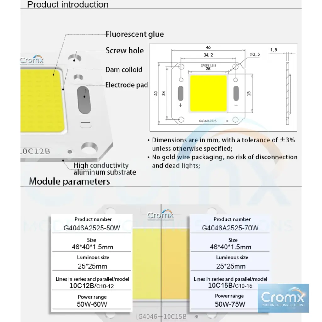 Cromx 50W LED Chip COB 6.webp