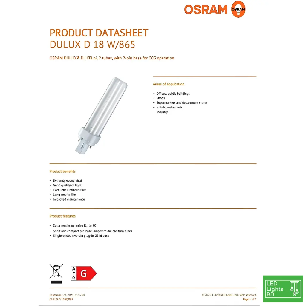 Osram 18W 865 PL-C Lamp 2pin 3.webp