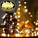Golden Warm LED Fairy Light (Ball Shaped, 15 ft)2.webp