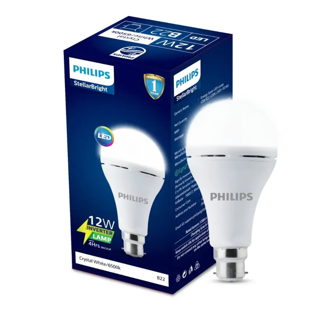 Philips 12W LED Emergency AC-DC Bulb White Pin Type