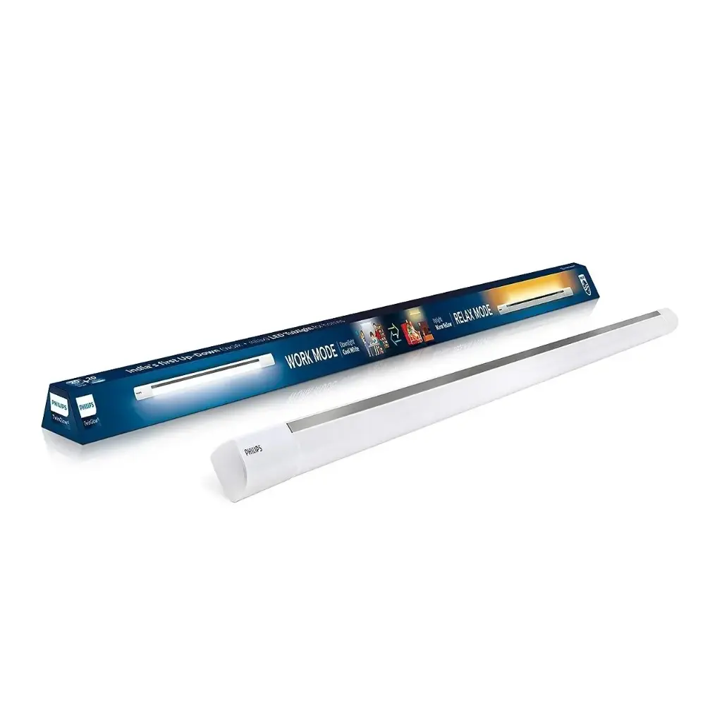 Philips TwinGlow 20W Uplight (3000K) 20w Downlight (6500K) LED Batten 4ft