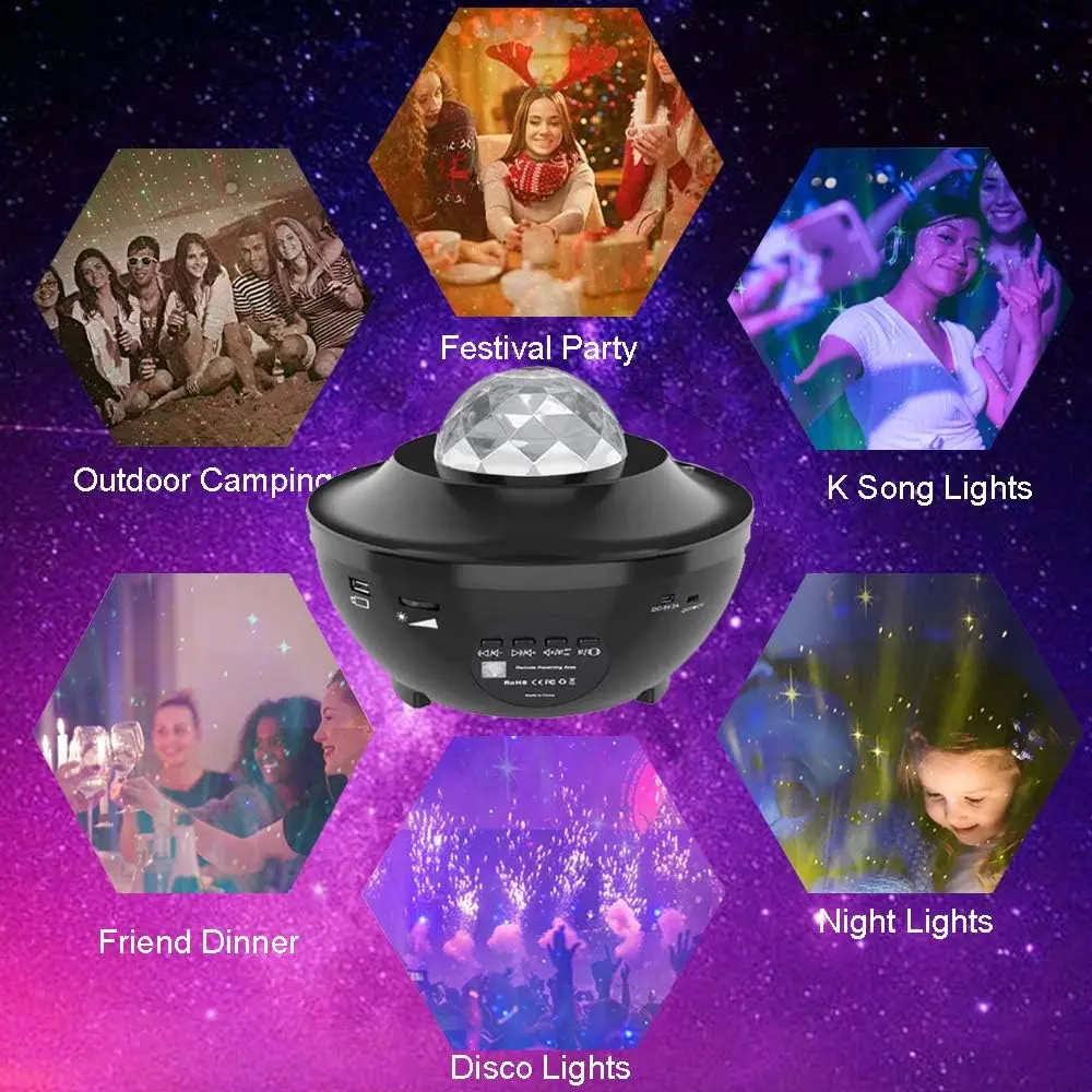 Starry Projector with Laser Light (Remote control, Bluetooth ...