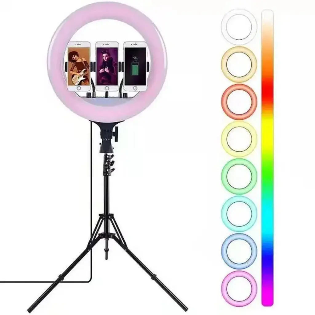 Ring Light RGB LED MJ-18 Inch with 6 Ft Stand