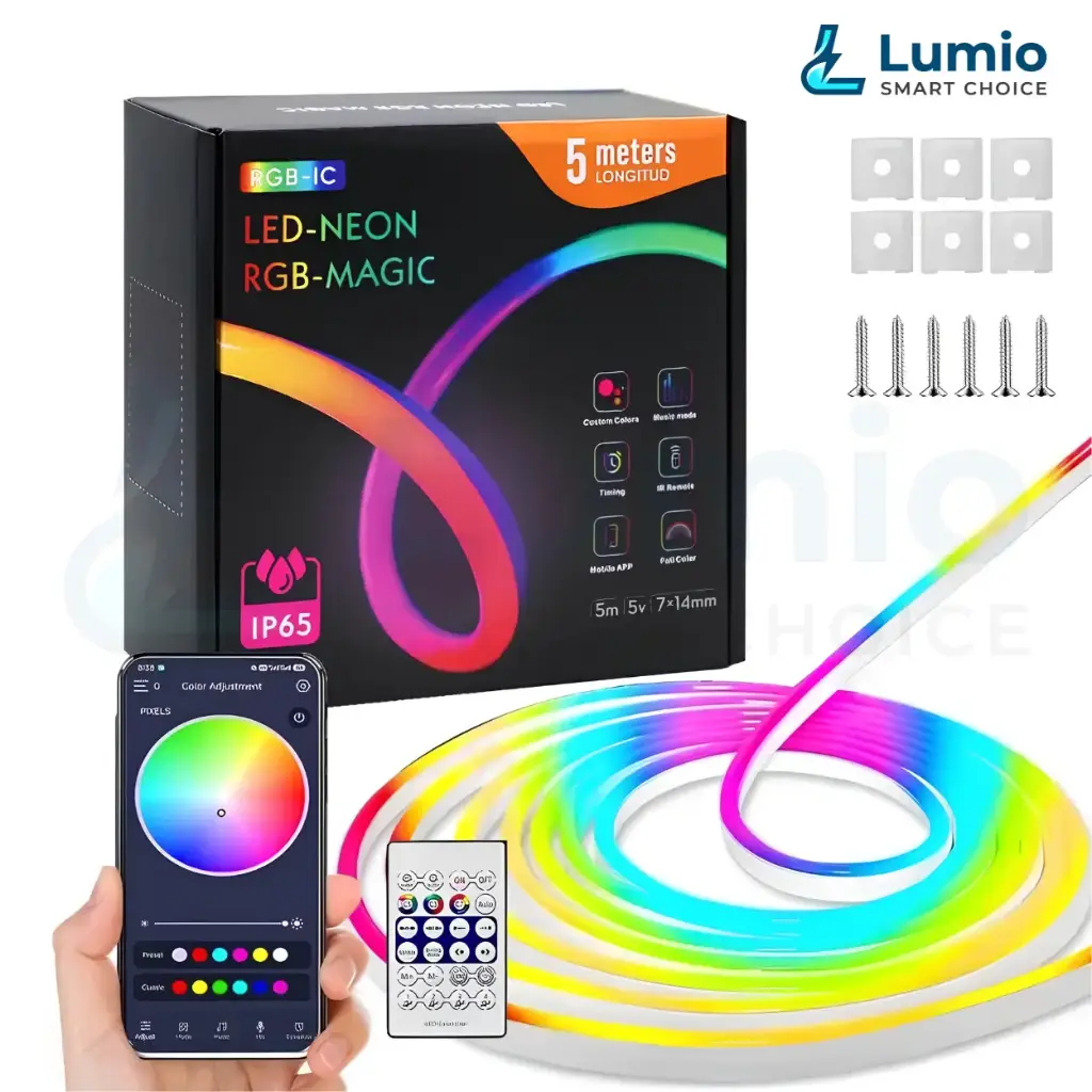 LED Neon Rope Strip Light RGB Plus IC 5 Meter USB 5V