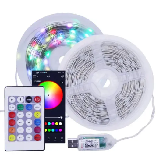 [puti string apps remote] USB Color Changing LED Fairy Lights String 10m (App, Remote, Button)