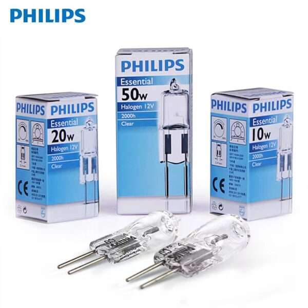 Philips-50W-GY6035-12V-Ess-Halogen-Capsule-Bulb