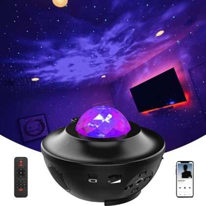 Starry Projector with Laser Light (Remote control, Bluetooth)