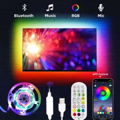 USB Mood Light for TV & Room (App, Remote, Music)